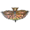Lampe de plafond Tiffany Rose Ø 40x23 cm E14/max 2x40W