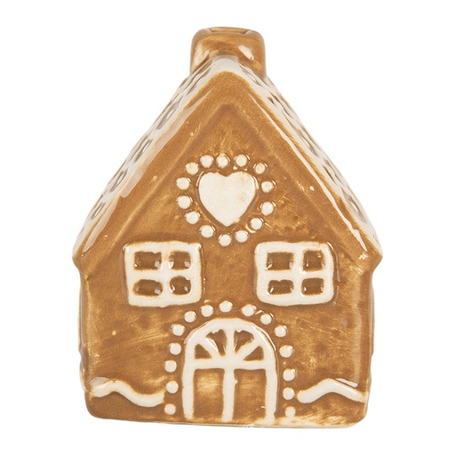 Decoration House Brown White 6x4x7 cm