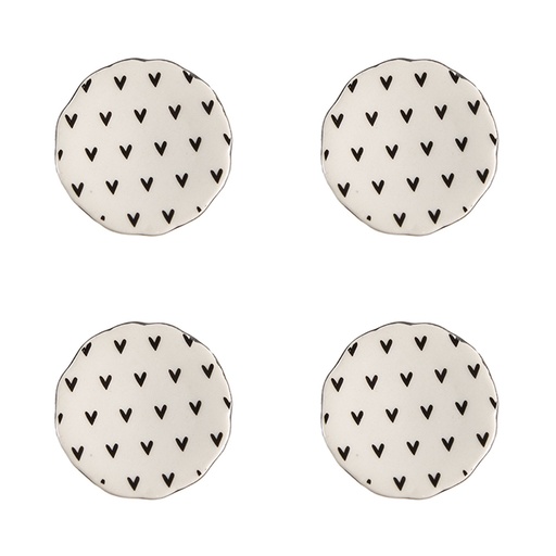 Türknopf 4-er Set Beige, Schwarz Ø 4x3/6 cm