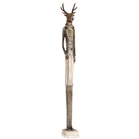 Decoration Statue Deer Grey 12x12x92 cm