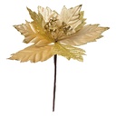 Weihnachtsdeko Blume Goldfarbig Ø 21x5 cm