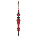 Pendentif de décoration Noël Rouge Vert Ø 9x65 cm