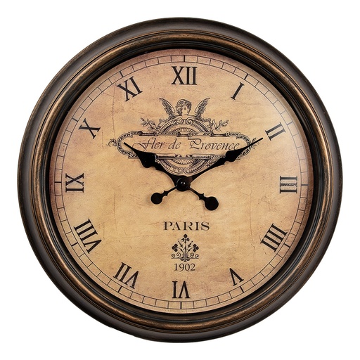 Wanduhr Braun Beige Ø 55x5 cm / 1xAA