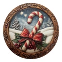 Trivet Beige Red Ø 16 x1 cm