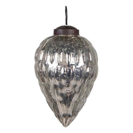Boule de Noël Argent Ø 6x10 cm