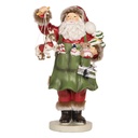 Clayre & Eef Beeld Kerstman 13x9x23 cm Groen Kunststof