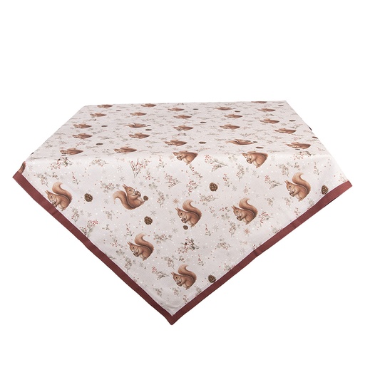 Nappe Beige Marron 100x100 cm
