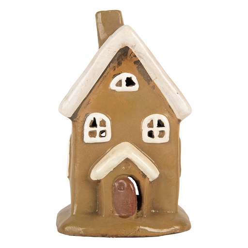 Dekoration Haus Braun Beige 10x10x16 cm