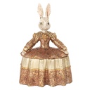 Boîte à bijoux Lapin Beige Rose Couleur or 18x12x25 cm