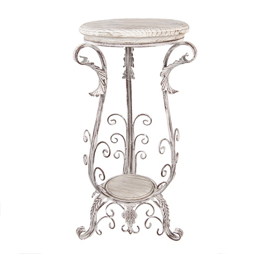 Scabello per Piante Bianco Marrone 40x40x75
