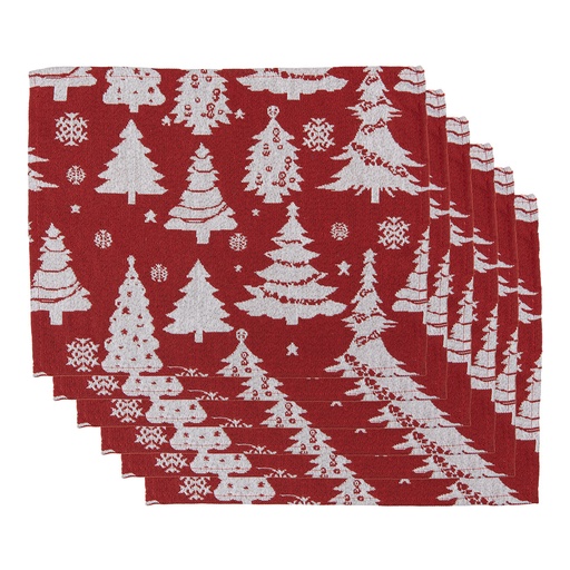 Set da tavolo sets (6) Rosso Bianco 33x45 cm