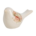 Decoration Bird Beige Pink 16x7x9 cm
