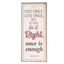 Textschild Beige 13x1x30 cm