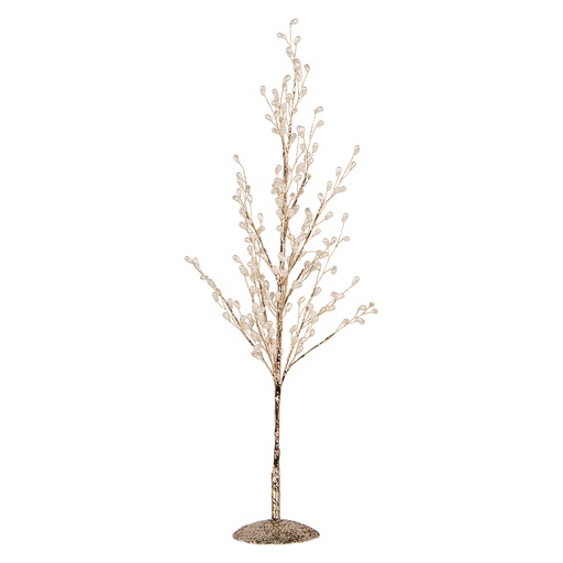 Arbre de décoration Blanc Couleur or 9x9x50 cm