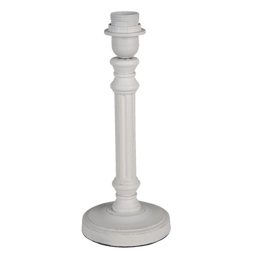 Clayre & Eef Socle de la lampe Ø 13x32 cm Blanc Bois