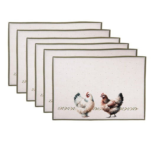 Placemat 6 stuks 48x33 cm