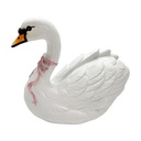 Decoration Swan White Pink 24x13x20 cm