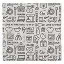 Papierservietten Weiß Schwarz 33x33 cm (20)