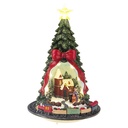 Decoratie kerstboom met LED Ø 16x25 cm / 3xAAA