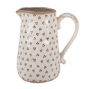 Decorative Pitcher Beige Black 21x15x23 cm