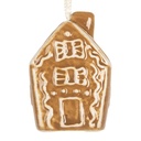 Décoration pendante d'un Maison Marron Blanc 4x4x6 cm