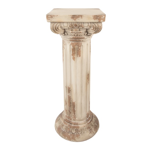 Plant Table Beige Brown 35x35x92 cm