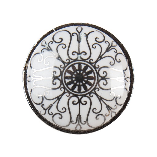 Pomello per Porta Bianco Grigio Ø 3x2 cm / S3 cm