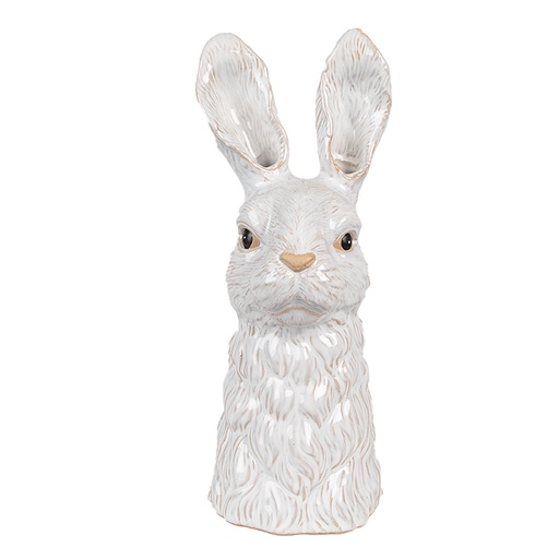 Deko Vase Kaninchen Weiß 13x14x33 cm