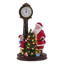 Weihnachtsdeko Weihnachtsmann mit LED Braun Rot 18x14x31 cm / 3xAA / 1xAAA