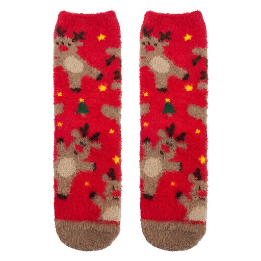 Clayre & Eef Chaussettes de Noël Rouge Polyester