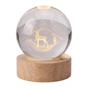 Sfera di Vetro con Luce LED Marrone Ø 6 cm