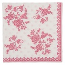 Paper napkins White Red 33x33 cm (20)