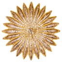 Plat décoratif Fleur Marron Blanc Ø 20x4 cm