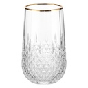 Wasserglas Transparent Rot Ø 7x15 cm / 350 ml