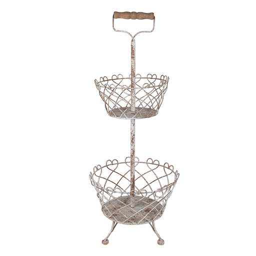 Alzatina 2 Livelli Bianco Ø 28x74 cm