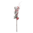 Christmas Decoration White Red 11x7x60 cm