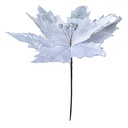 Weihnachtsdeko Blume Weiß Silberfarbig Ø 34x38 cm