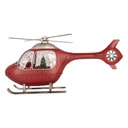 Music box Helicopter with LED Red Silver colored 47x11x22 cm / 3xC