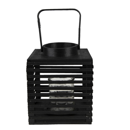 Tealight Holder Black 17x17x20 cm