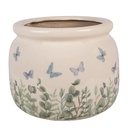 Vaso Porta Pianta Beige Verde Ø 20x15 cm