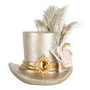 Decorazione Capello Color argento 13x11x13 cm