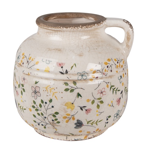 Brocca Decorativa Beige Giallo Ø 17x16 cm