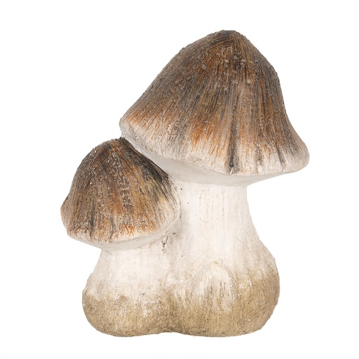 Decorazione Funghi Marrone Bianco 10x7x12 cm