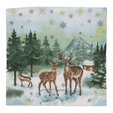 Serviettes en papier Vert Marron 33x33 cm (20)