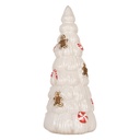 Weihnachtsdeko Weihnachtsbaum Weiß Braun Ø 10x24 cm
