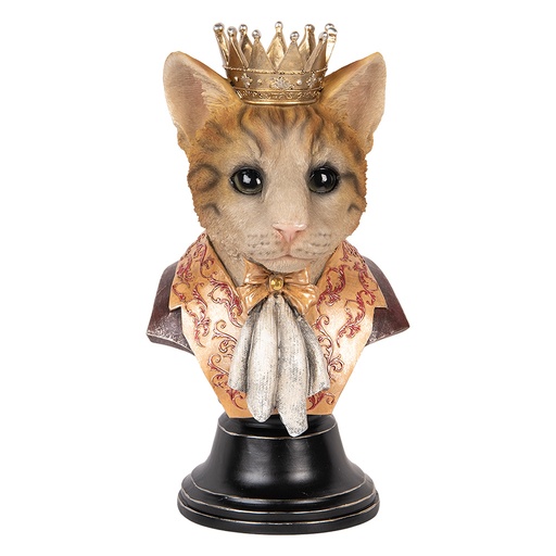 Deko Katze Braun Beige 20x19x37 cm