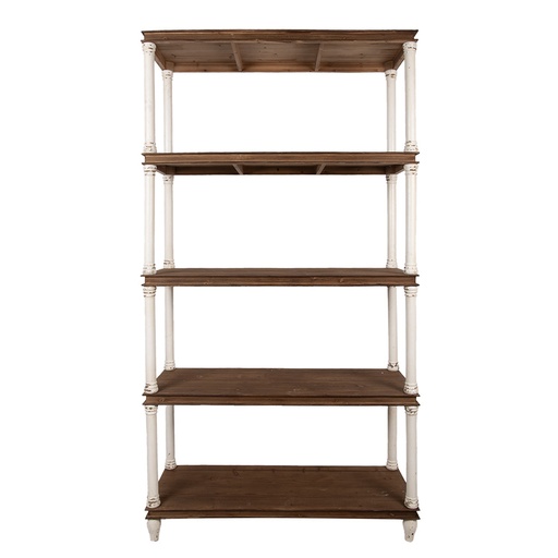 Armadietto Bianco Marrone 110x40x210 cm