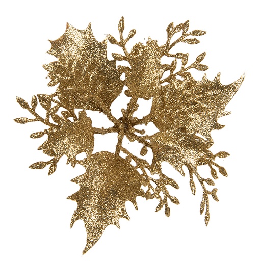 Clayre & Eef Kunstbloem Ø 11x3 cm Goudkleurig Kunststof