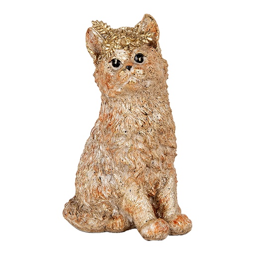 Deko Katze Beige 16x14x25 cm