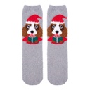 Clayre & Eef Chaussettes de maison Gris Polyester